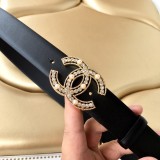Chanel New Fashion Small Fragrant Style Double C Belt 30MM