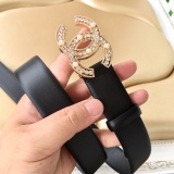 Chanel New Fashion Small Fragrant Style Double C Belt 30MM
