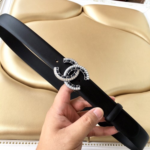 Chanel New Fashion Small Fragrant Style Double C Belt 30MM