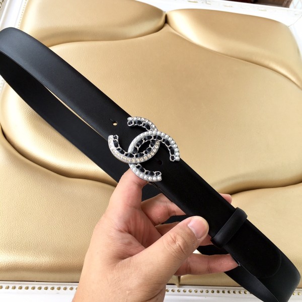 Chanel New Fashion Small Fragrant Style Double C Belt 30MM