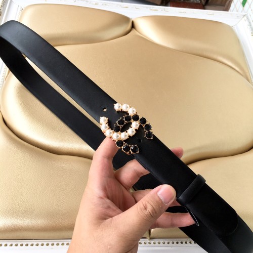 Chanel New Fashion Small Fragrant Style Double C Belt 30MM