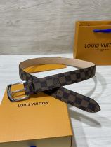 Louis Vuitton Classic Checkered Leather Belt 35MM Louis Vuitton Classic Checkered Leather Belt 35MM