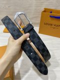 Louis Vuitton Classic Logo Printed Leather Belt 35MM