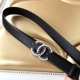 Chanel New Fashion Small Fragrant Style Double C Belt 30MM