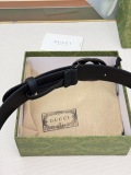 Gucci Classic Double G Lychee Pattern Leather Belt 40MM