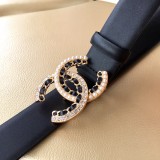 Chanel New Fashion Small Fragrant Style Double C Belt 30MM