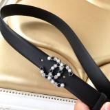 Chanel New Fashion Small Fragrant Style Double C Belt 30MM