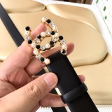 Chanel New Fashion Small Fragrant Style Double C Belt 30MM