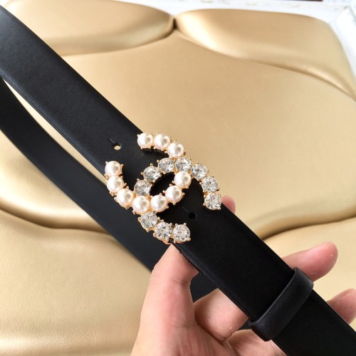 Chanel New Fashion Small Fragrant Style Double C Belt 30MM