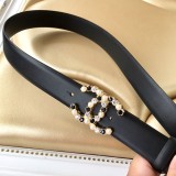 Chanel New Fashion Small Fragrant Style Double C Belt 30MM