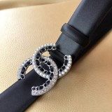 Chanel New Fashion Small Fragrant Style Double C Belt 30MM