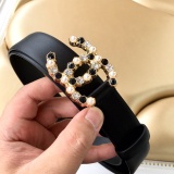 Chanel New Fashion Small Fragrant Style Double C Belt 30MM