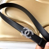 Chanel New Fashion Small Fragrant Style Double C Belt 30MM