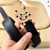 Chanel New Fashion Small Fragrant Style Double C Belt 30MM