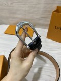 Louis Vuitton Classic Logo Printed Leather Belt 35MM