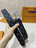Louis Vuitton Classic Logo Printed Leather Belt 35MM