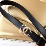 Chanel New Fashion Small Fragrant Style Double C Belt 30MM