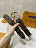 Louis Vuitton Classic Logo Printed Leather Belt 35MM