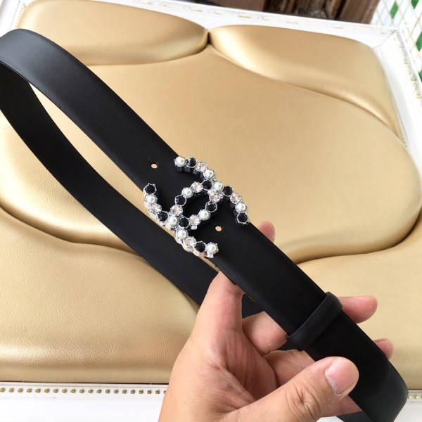 Chanel New Fashion Small Fragrant Style Double C Belt 30MM