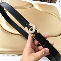 Chanel New Fashion Small Fragrant Style Double C Belt 30MM