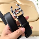 Chanel New Fashion Small Fragrant Style Double C Belt 30MM