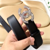 Chanel New Fashion Small Fragrant Style Double C Belt 30MM