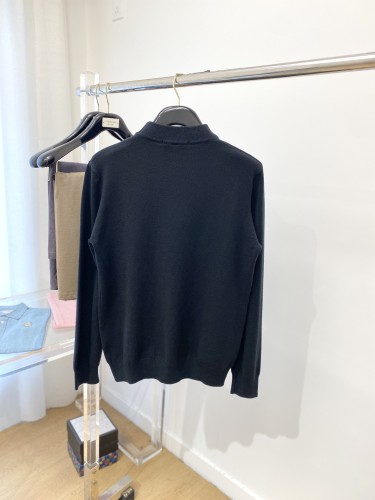 Burberry New Couple Classic Logo Printed High Collar Wool Sweater
