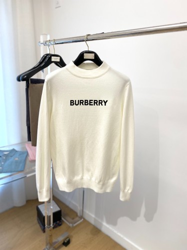 Burberry New Couple Classic Logo Printed High Collar Wool Sweater