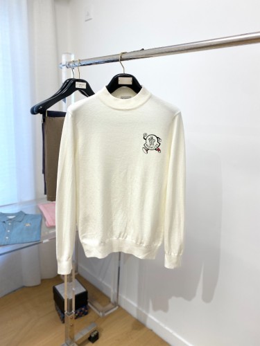 Moncler New Classic Logo High Collar Wool Sweater