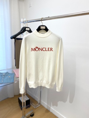 Moncler New Classic Logo High Collar Wool Sweater