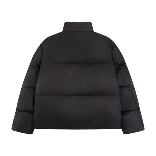 Prada New Classic Metal Triangle Logo Oversize Stand Up Down Jacket