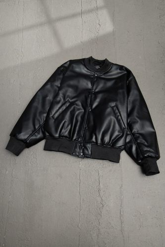 Balenciaga New Embroidered Baseball Flight Leather Jacket Leather Jacket