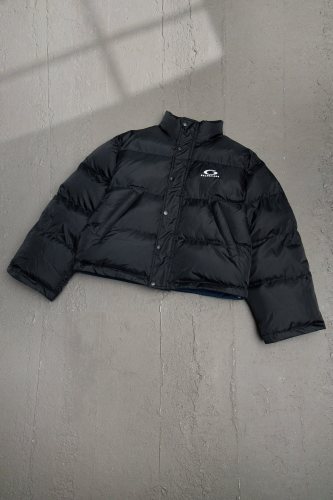 Balenciaga New Embroidered Double Sided Pin Up Collar Coat