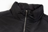 Prada New Classic Metal Triangle Logo Oversize Stand Up Down Jacket