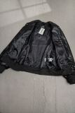 Balenciaga New Embroidered Baseball Flight Leather Jacket Leather Jacket