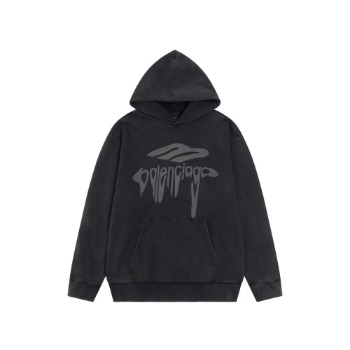 Balenciaga New Classic Irregular Letter Printed Hoodie Couple Casual Sweatshirt
