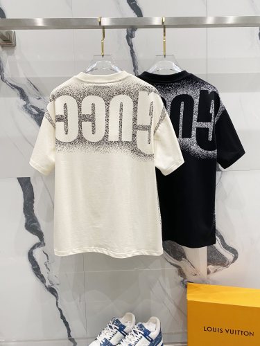 Gucci New Fashion Logo Starry Inkjet Printed Short Sleeve Unisex Casual Loose T-shirt
