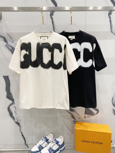 Gucci x Balenciaga New Fashion Logo Printed Short Sleeves Unisex Casual Loose T-shirt