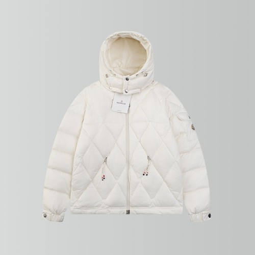 Moncler New Couple Fashion Diamond Grid Hooded Down Jacket