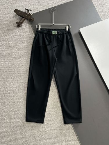Gucci Autumn/Winter New Embroidered Logo Elastic Band Casual Pants Unisex Thick Velvet Sports Pants