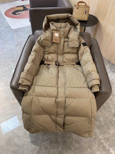 Burberry New Classic Waist Long Hooded Down Jacket