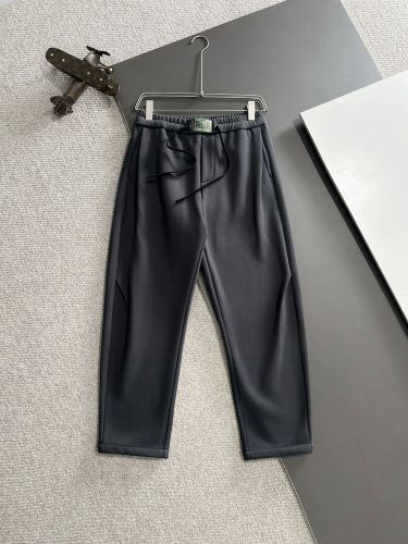 Gucci Autumn/Winter New Embroidered Logo Elastic Band Casual Pants Unisex Thick Velvet Sports Pants