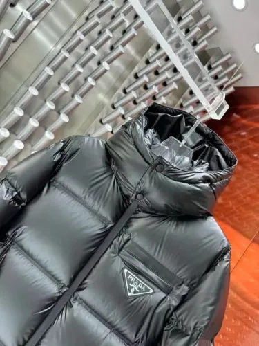 Prada New Classic Couple's Casual Fluffy Hooded Down Jacket