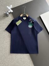 Gucci High Street Embroidered Logo Short Sleeve Couple Casual Loose T-shirt
