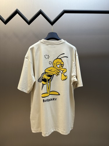 Burberry New Fashion Plush Bee Short Sleeve Couple Casual Loose T-shirt