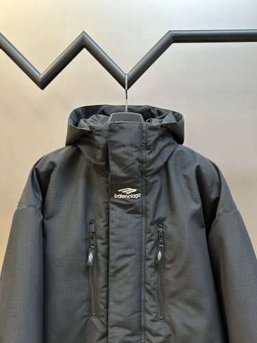 Balenciaga High Street Dark Grid Ski Waterproof Jacket