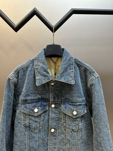 Louis Vuitton New Classic Full Old Flower Jacquard Denim Clothes