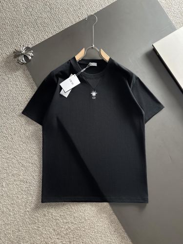 Dior Classic Chest Bee CD Round Neck Short Sleeve Couple Casual T-shirt