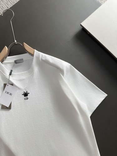 Dior Classic Chest Bee CD Round Neck Short Sleeve Couple Casual T-shirt