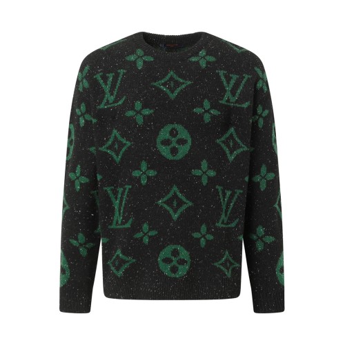 Louis Vuitton Classic Logo Jacquard Casual Round Neck Long Sleeve Sweater